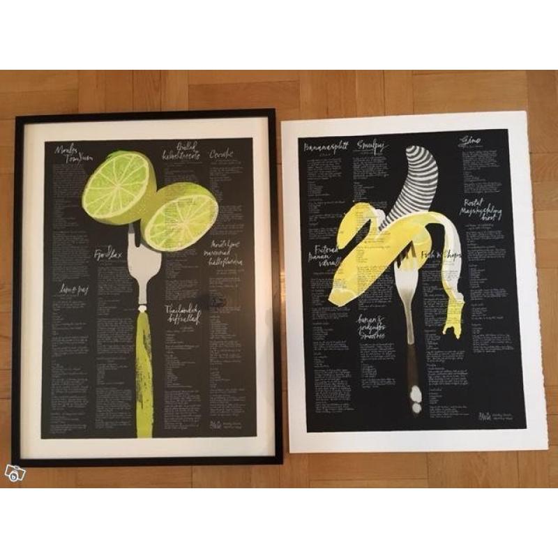 Litografier - Limone, Banana, PA & Co