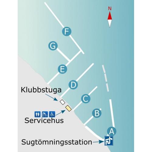 Skyddad båtplats 3,5x7 meter i Wallhamn